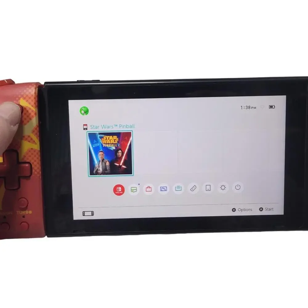 Nintendo Switch 32GB Console HAC-001 W/ Hori Joy Cons, Adapter, Case. TESTED